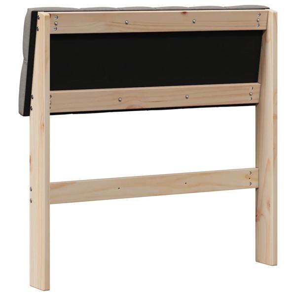 Gepolstertes Kopfteil Taupe 75 cm Massives Kiefernholz