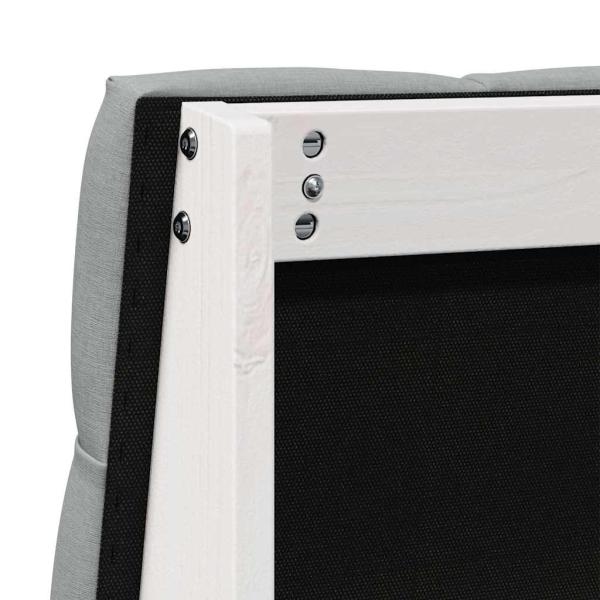 Gepolstertes Kopfteil Hellgrau 75 cm Massives Kiefernholz