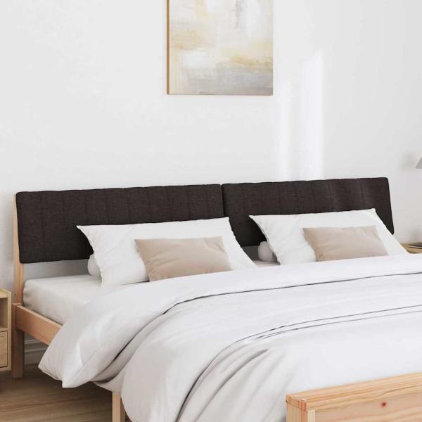 Gepolstertes Kopfteil Schwarz 200 cm Massives Kiefernholz