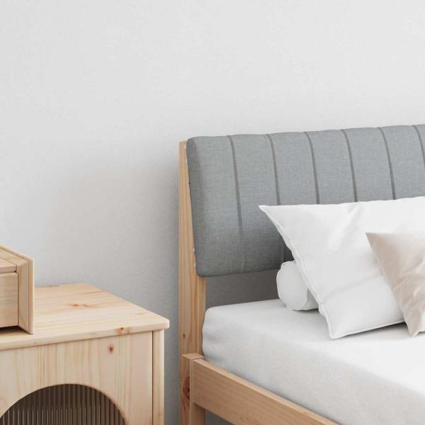 ARDEBO.de - Gepolstertes Kopfteil Hellgrau 180 cm Massives Kiefernholz