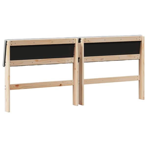 Gepolstertes Kopfteil Hellgrau 180 cm Massives Kiefernholz