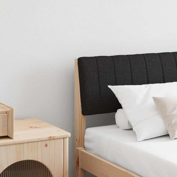 ARDEBO.de - Gepolstertes Kopfteil Schwarz 180 cm Massives Kiefernholz