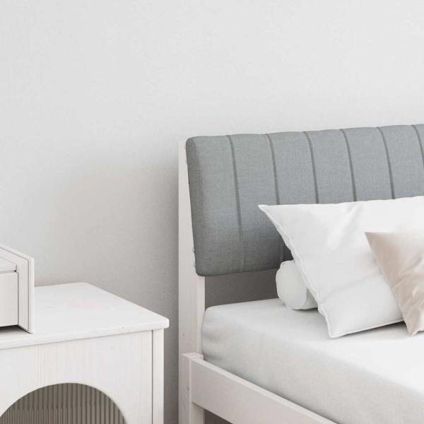 ARDEBO.de - Gepolstertes Kopfteil Hellgrau 180 cm Massives Kiefernholz