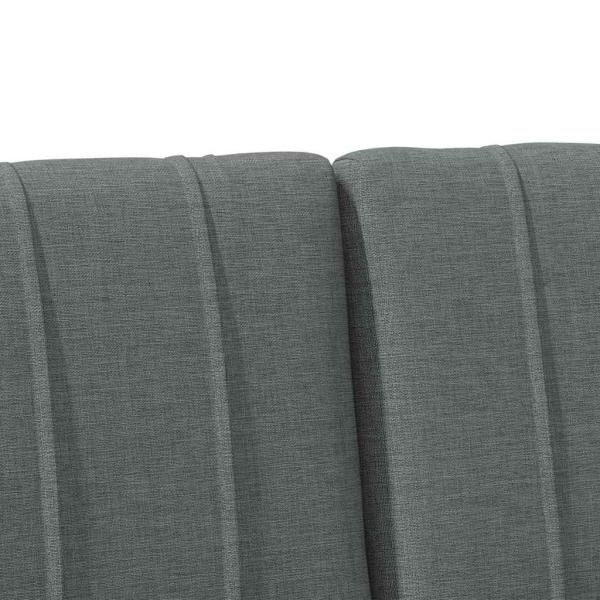 Gepolstertes Kopfteil Dunkelgrau 160 cm Massives Kiefernholz