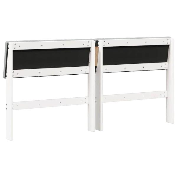 Gepolstertes Kopfteil Hellgrau 160 cm Massives Kiefernholz