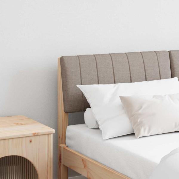 ARDEBO.de - Gepolstertes Kopfteil Taupe 140 cm Massives Kiefernholz