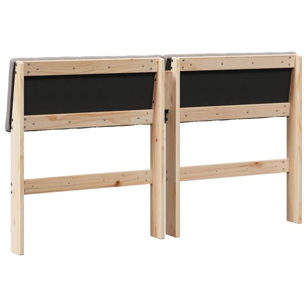 Gepolstertes Kopfteil Taupe 140 cm Massives Kiefernholz
