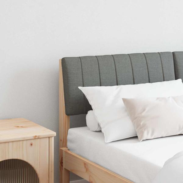 ARDEBO.de - Gepolstertes Kopfteil Dunkelgrau 135 cm Massives Kiefernholz
