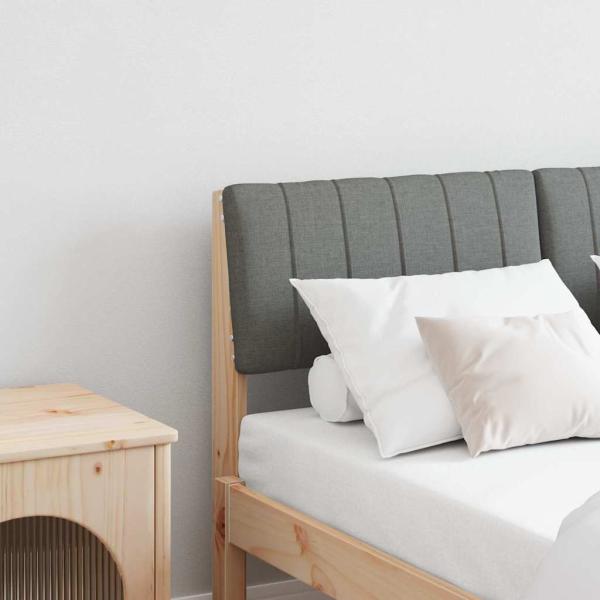 ARDEBO.de - Gepolstertes Kopfteil Dunkelgrau 120 cm Massives Kiefernholz