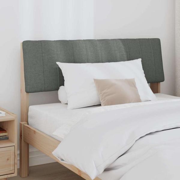 Gepolstertes Kopfteil Dunkelgrau 100 cm Massives Kiefernholz