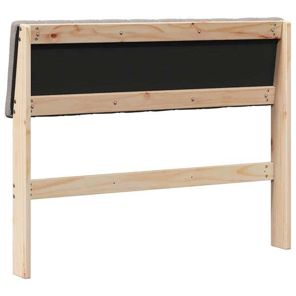 Gepolstertes Kopfteil Taupe 100 cm Massives Kiefernholz