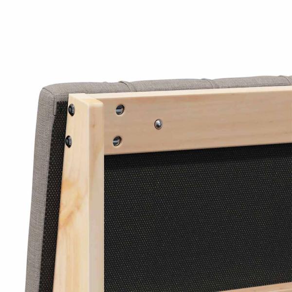 Gepolstertes Kopfteil Taupe 100 cm Massives Kiefernholz