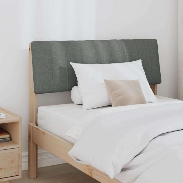 Gepolstertes Kopfteil Dunkelgrau 90 cm Massives Kiefernholz