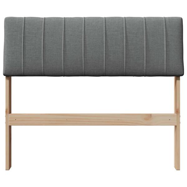 Gepolstertes Kopfteil Dunkelgrau 90 cm Massives Kiefernholz