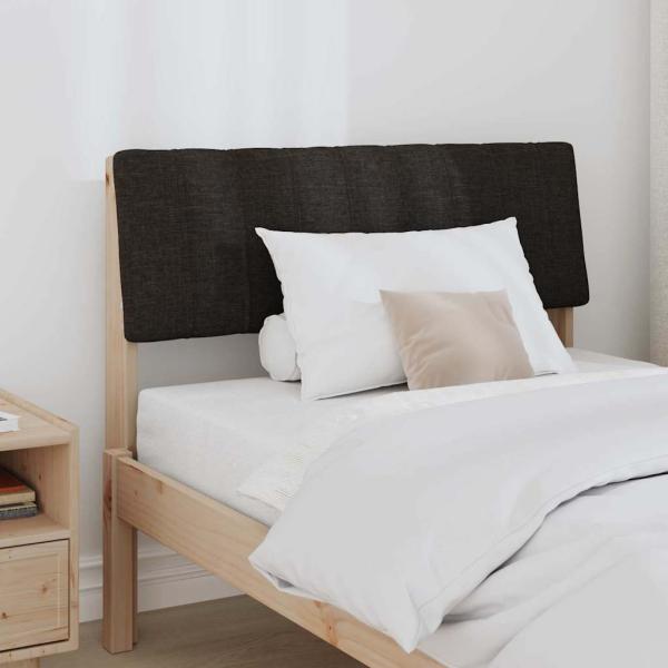 Gepolstertes Kopfteil Schwarz 90 cm Massives Kiefernholz