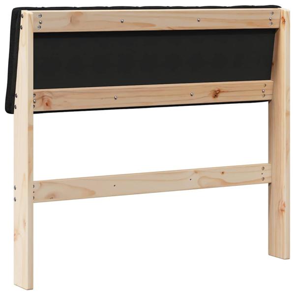 Gepolstertes Kopfteil Schwarz 90 cm Massives Kiefernholz