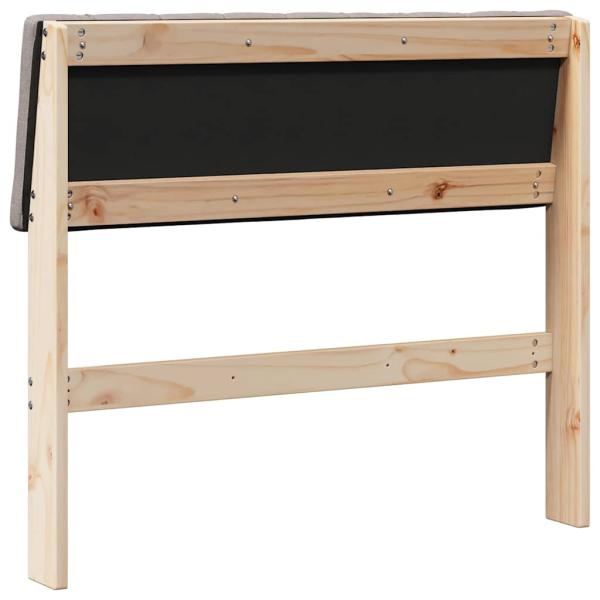 Gepolstertes Kopfteil Taupe 90 cm Massives Kiefernholz