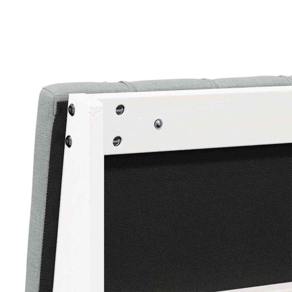 Gepolstertes Kopfteil Hellgrau 90 cm Massives Kiefernholz