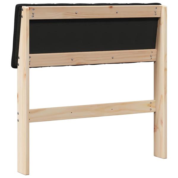 Gepolstertes Kopfteil Schwarz 80 cm Massives Kiefernholz
