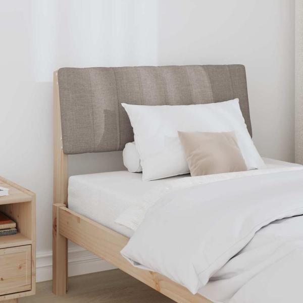 Gepolstertes Kopfteil Taupe 80 cm Massives Kiefernholz