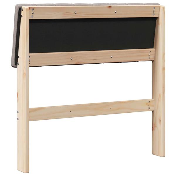 Gepolstertes Kopfteil Taupe 80 cm Massives Kiefernholz