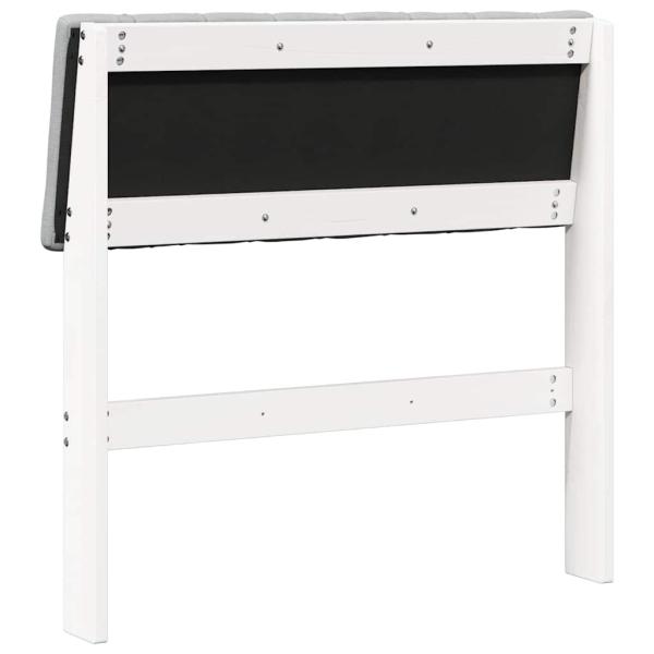 Gepolstertes Kopfteil Hellgrau 80 cm Massives Kiefernholz