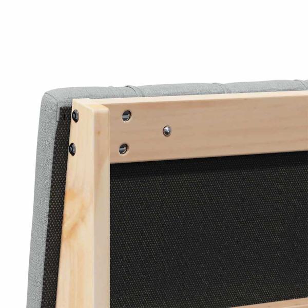 Gepolstertes Kopfteil Hellgrau 75 cm Massives Kiefernholz