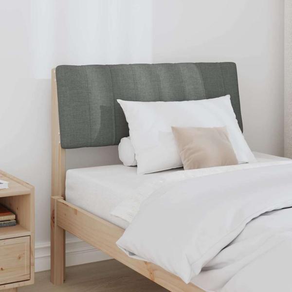 Gepolstertes Kopfteil Dunkelgrau 75 cm Massives Kiefernholz