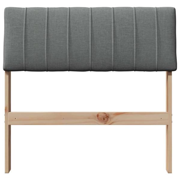 Gepolstertes Kopfteil Dunkelgrau 75 cm Massives Kiefernholz