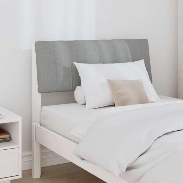 Gepolstertes Kopfteil Hellgrau 75 cm Massives Kiefernholz