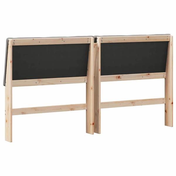 Gepolstertes Kopfteil Taupe 200 cm Massives Kiefernholz