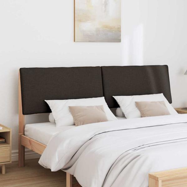 Gepolstertes Kopfteil Schwarz 180 cm Massives Kiefernholz