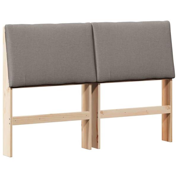Gepolstertes Kopfteil Taupe 160 cm Massives Kiefernholz