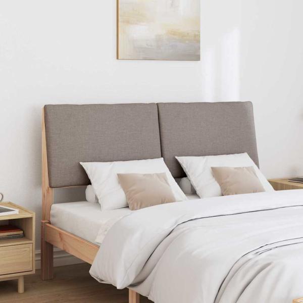 Gepolstertes Kopfteil Taupe 160 cm Massives Kiefernholz