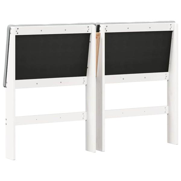 ARDEBO.de - Gepolstertes Kopfteil Hellgrau 150 cm Massives Kiefernholz