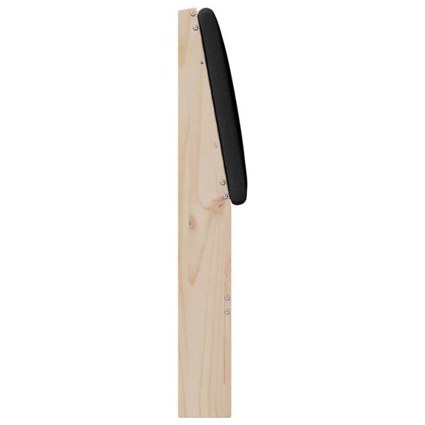 Gepolstertes Kopfteil Schwarz 140 cm Massives Kiefernholz