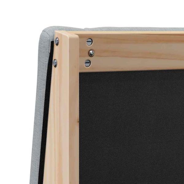 Gepolstertes Kopfteil Hellgrau 135 cm Massives Kiefernholz