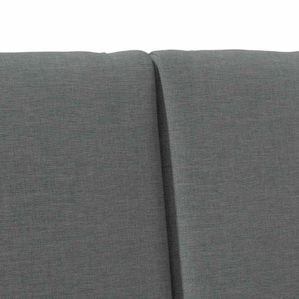 Gepolstertes Kopfteil Dunkelgrau 135 cm Massives Kiefernholz