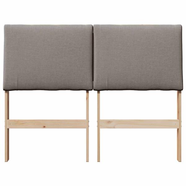 Gepolstertes Kopfteil Taupe 135 cm Massives Kiefernholz