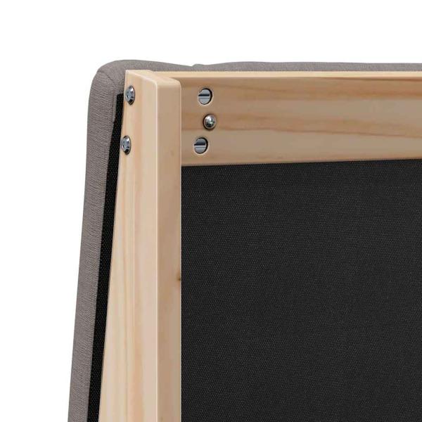 Gepolstertes Kopfteil Taupe 135 cm Massives Kiefernholz