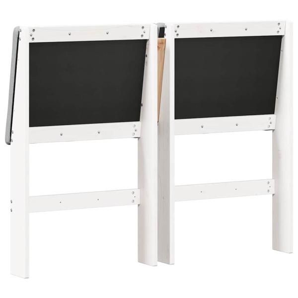 Gepolstertes Kopfteil Hellgrau 135 cm Massives Kiefernholz