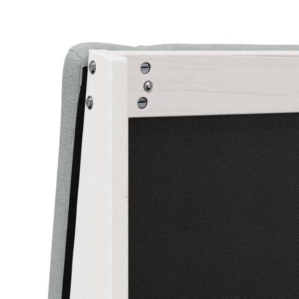 Gepolstertes Kopfteil Hellgrau 120 cm Massives Kiefernholz