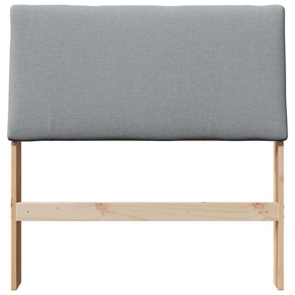 Gepolstertes Kopfteil Hellgrau 100 cm Massives Kiefernholz