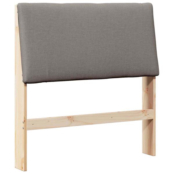 Gepolstertes Kopfteil Taupe 100 cm Massives Kiefernholz