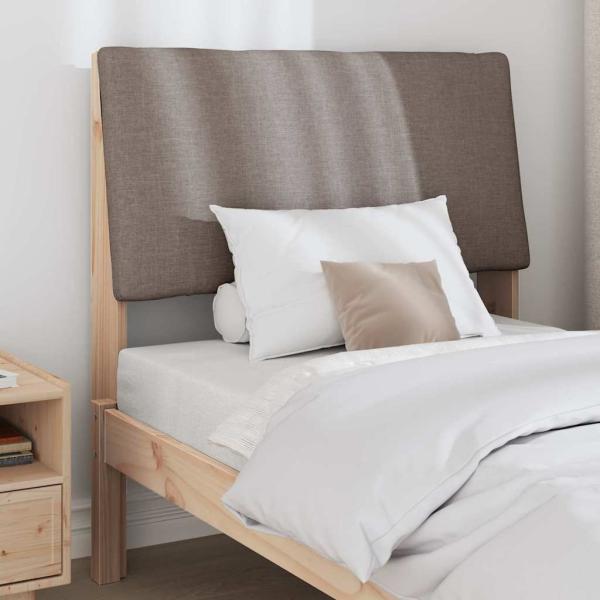 Gepolstertes Kopfteil Taupe 100 cm Massives Kiefernholz