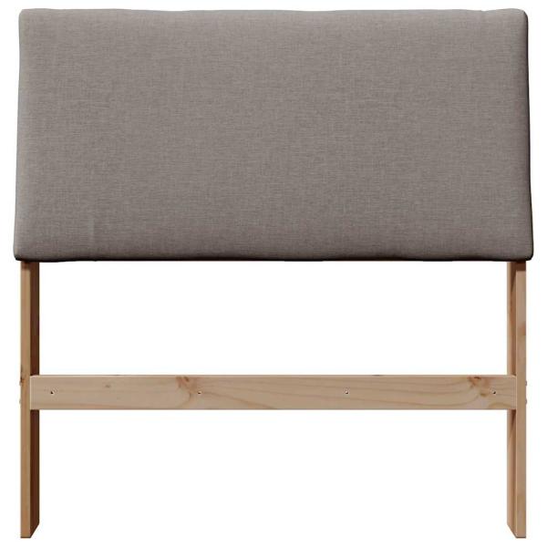 Gepolstertes Kopfteil Taupe 100 cm Massives Kiefernholz