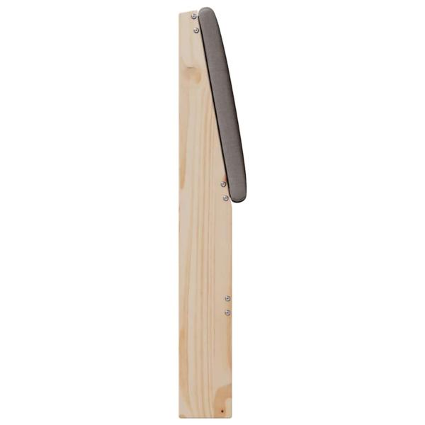 Gepolstertes Kopfteil Taupe 100 cm Massives Kiefernholz