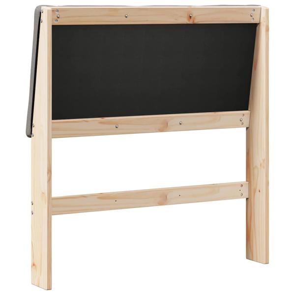 Gepolstertes Kopfteil Taupe 100 cm Massives Kiefernholz