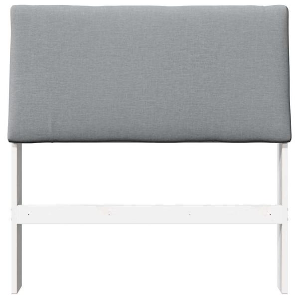 Gepolstertes Kopfteil Hellgrau 100 cm Massives Kiefernholz