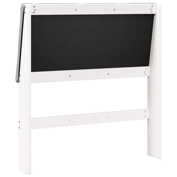 Gepolstertes Kopfteil Hellgrau 100 cm Massives Kiefernholz